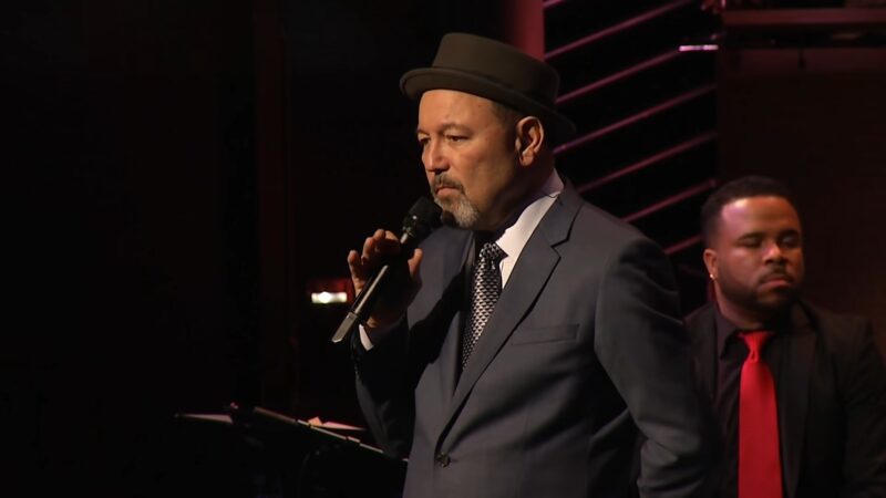 Rubén Blades Singing at a COncert